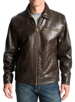Cutter & Buck Wildridge Lambskin Brown Bomber 2X
