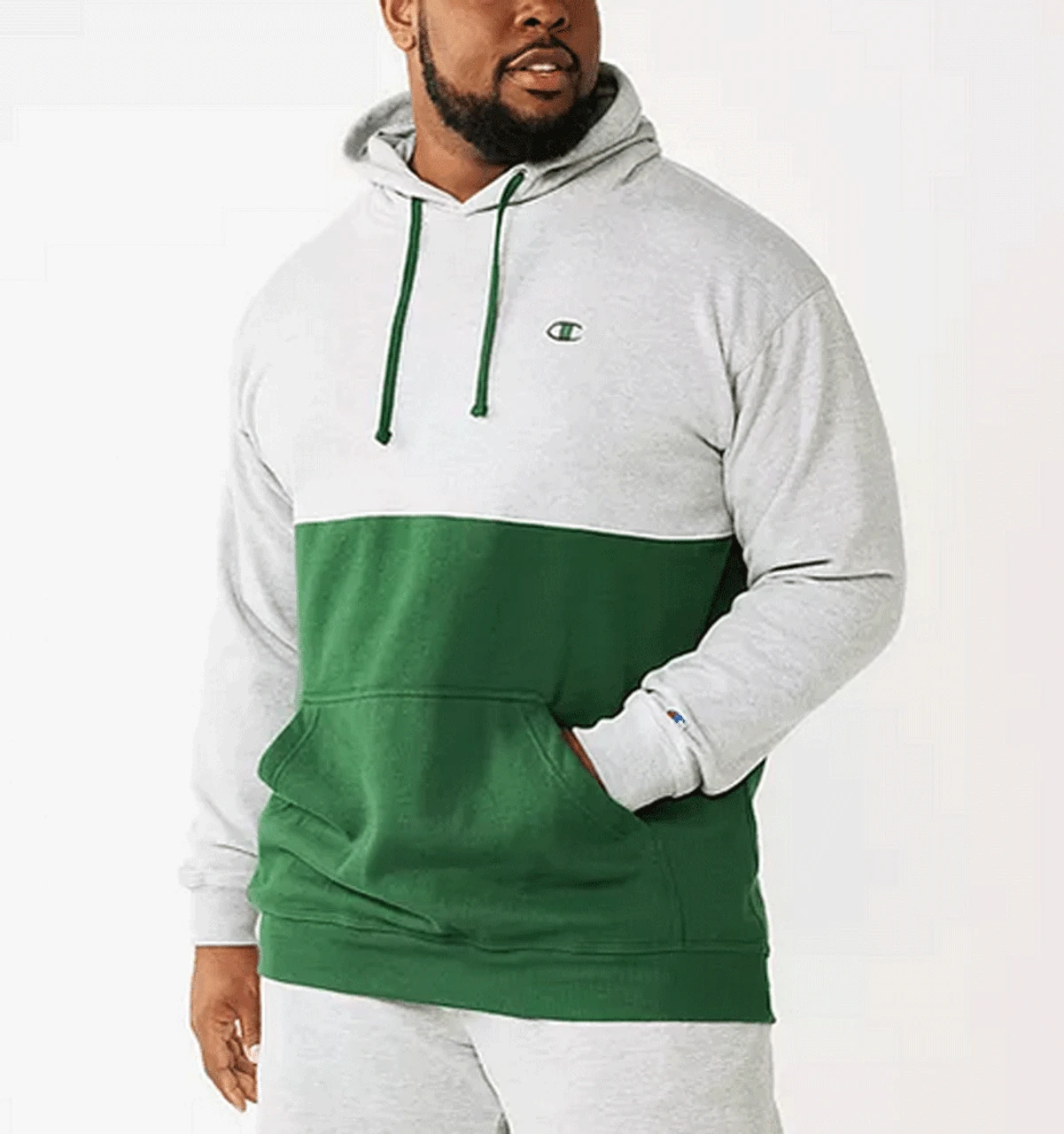 Champion Split Body Colorblock Fleece Hoodie 5 Colors 2X, 4X, 5X, 6X 4 Champion Split Body Colorblock Fleece Hoodie 5 Colors 2X, 4X, 5X, 6X - Image 2