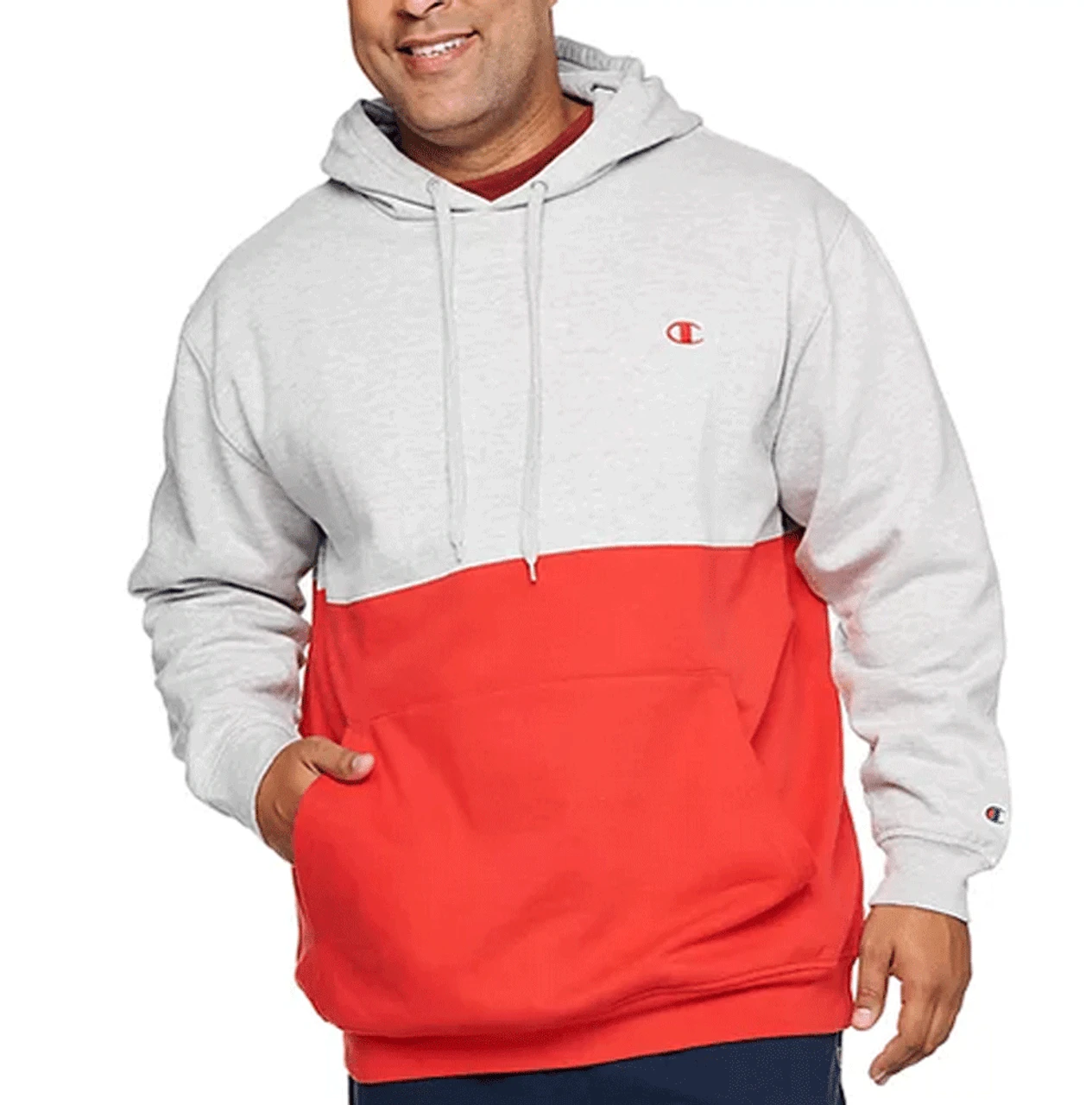 Champion Split Body Colorblock Fleece Hoodie 5 Colors 2X, 4X, 5X, 6X 6 Champion Split Body Colorblock Fleece Hoodie 5 Colors 2X, 4X, 5X, 6X - Image 4