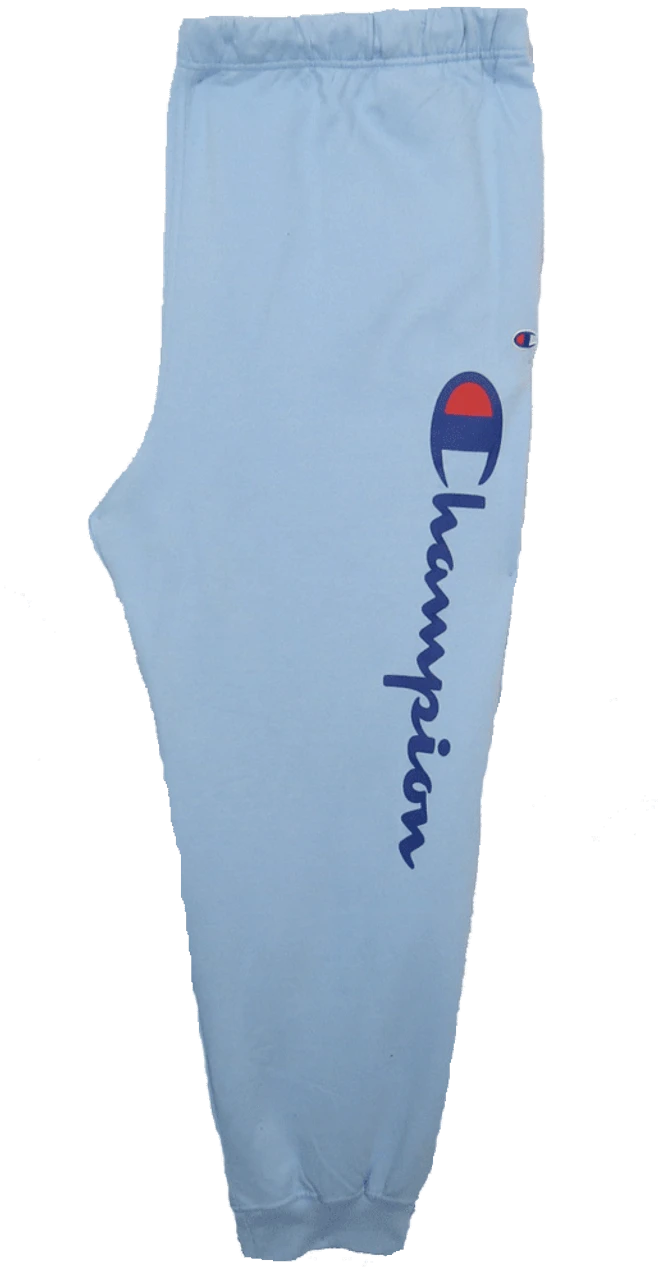 Champion Script Sky Blue Fleece Joggers 2X, 3X, 4X, 5X, 6X 2 Champion Script Sky Blue Fleece Joggers 2X, 3X, 4X, 5X, 6X