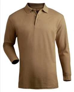 Edwards Long Sleeve Pique Polo 4 Colors 2X, 3X, 4X, 5X -Fanatics Comlumbia Shop Edwards Tan 22767.1459359509