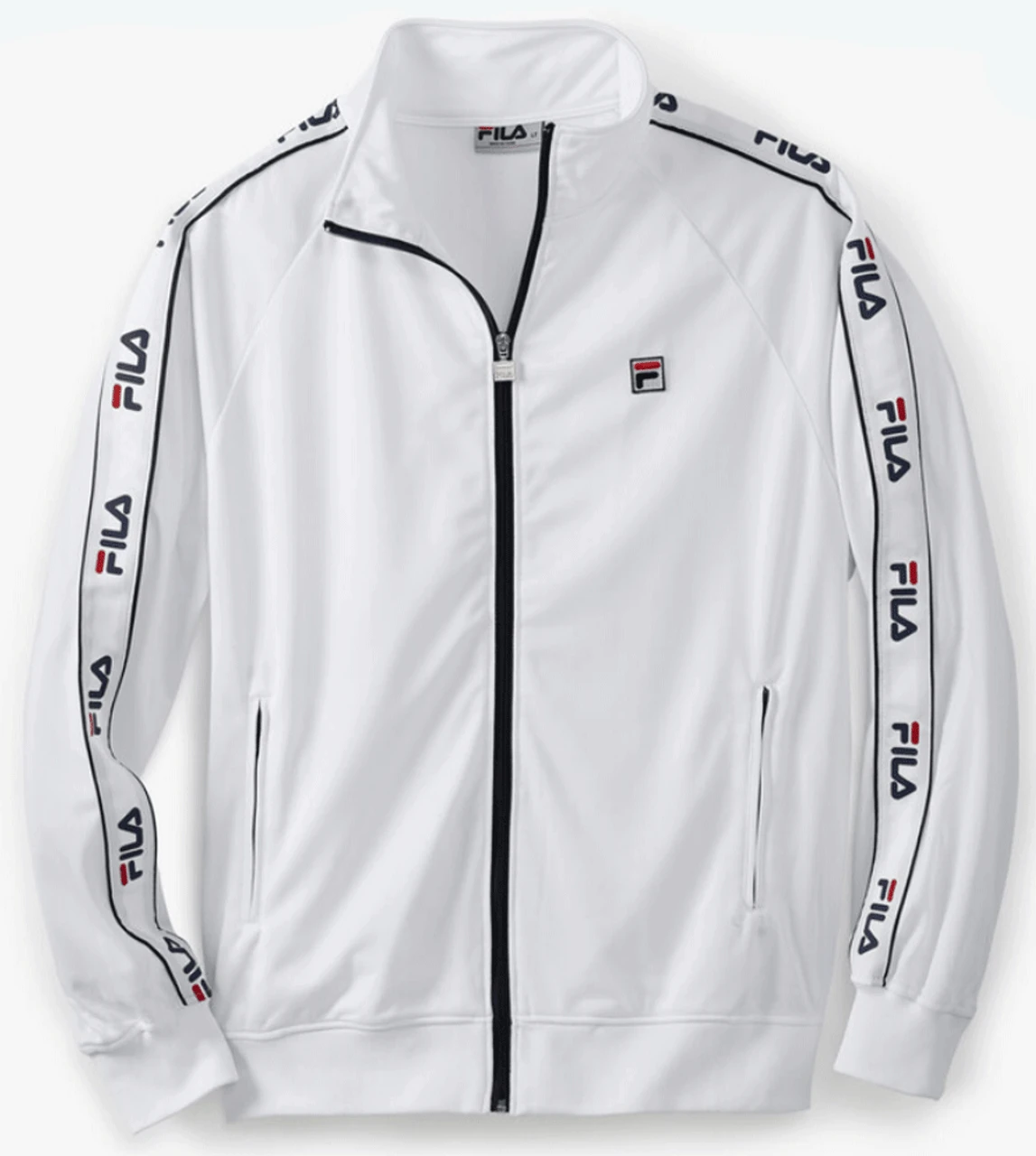 Fila Taped Logo White Track Jacket 2X, 2XT, 3X, 3XT 3 Fila Taped Logo White Track Jacket 2X, 2XT, 3X, 3XT