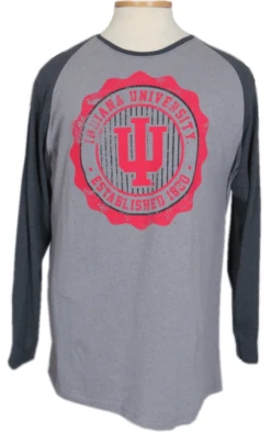 Adidas Long Sleeve Indiana University Seal Tee 2XT, 4X, 6X -Fanatics Comlumbia Shop IURaglanFront 75903.1680030477