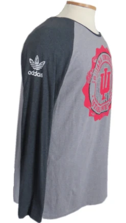 Adidas Long Sleeve Indiana University Seal Tee 2XT, 4X, 6X -Fanatics Comlumbia Shop IURaglanSide 26075.1680030592