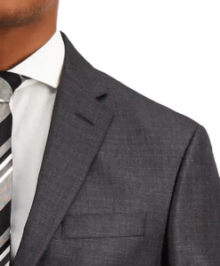 Kenneth Cole Reaction Techni-Cole Gunmetal Gray 2-Piece Suit, 44Lx37"Waist, 52Lx46"Waist -Fanatics Comlumbia Shop KColeGunmtlcloseup 03589.1636479141