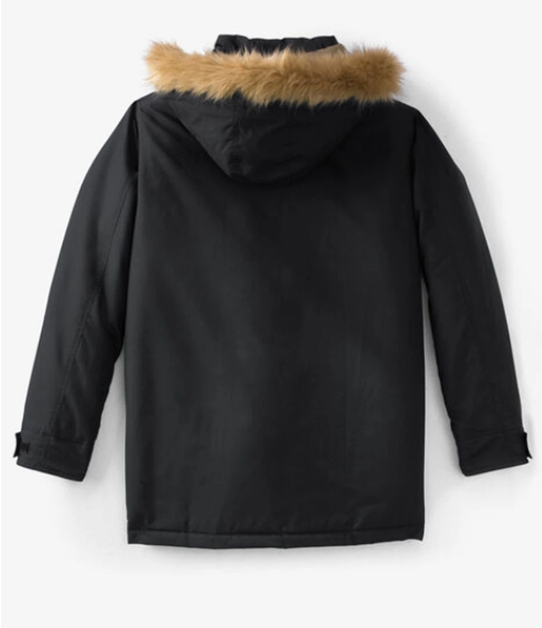 King Size Black Parka With Faux-Fur Trimmed Hood 2XT, 3X 4 King Size Black Parka With Faux-Fur Trimmed Hood 2XT, 3X - Image 2