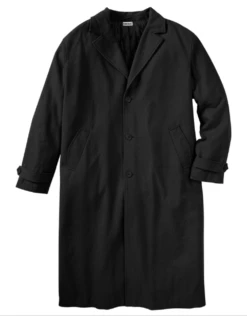 King Size Wool Blend Long Overcoat XLT, 2X, 2XT, 3X, 3XT
