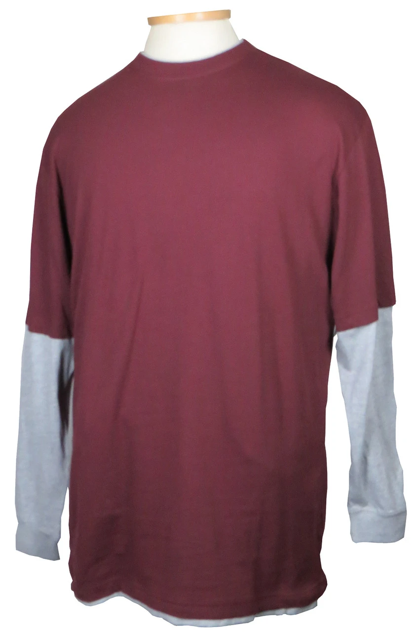 Faux Long Sleeve Tee Shirt 3 Colors 2X, 2XT, 3X 4 Faux Long Sleeve Tee Shirt 3 Colors 2X, 2XT, 3X - Image 2