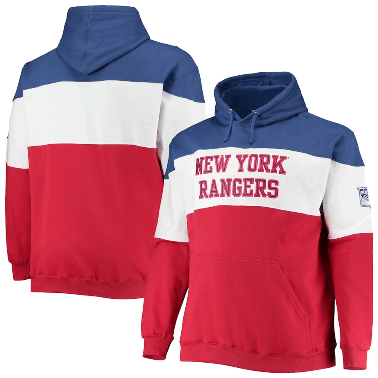 New York Rangers Fanatics Branded NHL Colorblock Fleece Hoodie XLT, 4XT 3 New York Rangers Fanatics Branded NHL Colorblock Fleece Hoodie XLT, 4XT