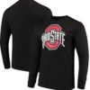 Profile Ohio State Black Split "O" Long Sleeve Tee 2XT, 3XT, 4XT, 5X, 6X -Fanatics Comlumbia Shop OHStateLSTee 53599.1663959184