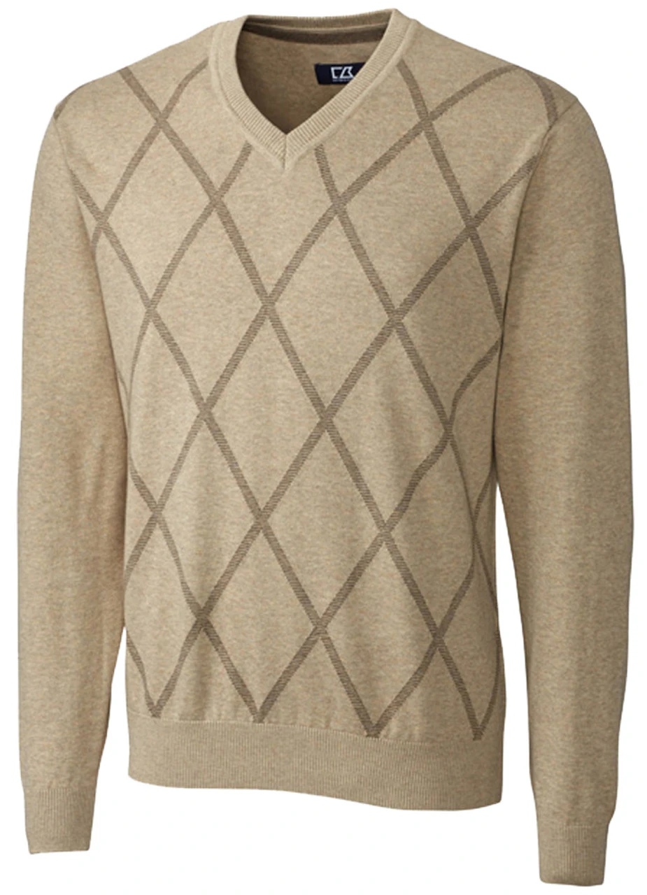 Cutter & Buck Argyle Sawtooth Sweater 3X, 4X, 5X 3 Cutter & Buck Argyle Sawtooth Sweater 3X, 4X, 5X