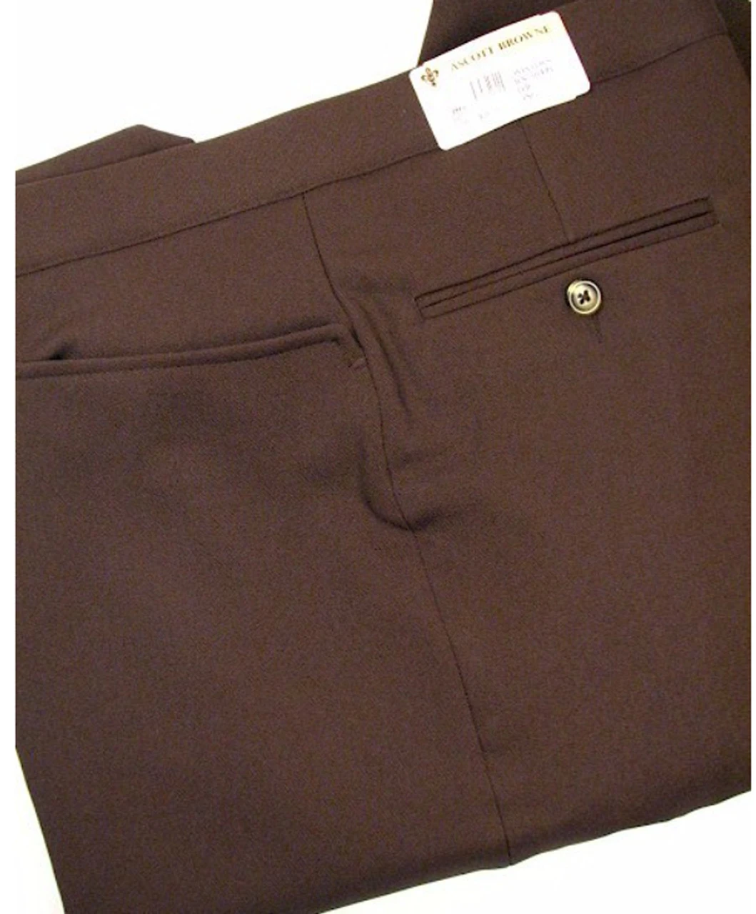 Ascott Browne Gabardine Twill Brown Beltless Pants 46, 48, 52, 58, 62 3 Ascott Browne Gabardine Twill Brown Beltless Pants 46, 48, 52, 58, 62