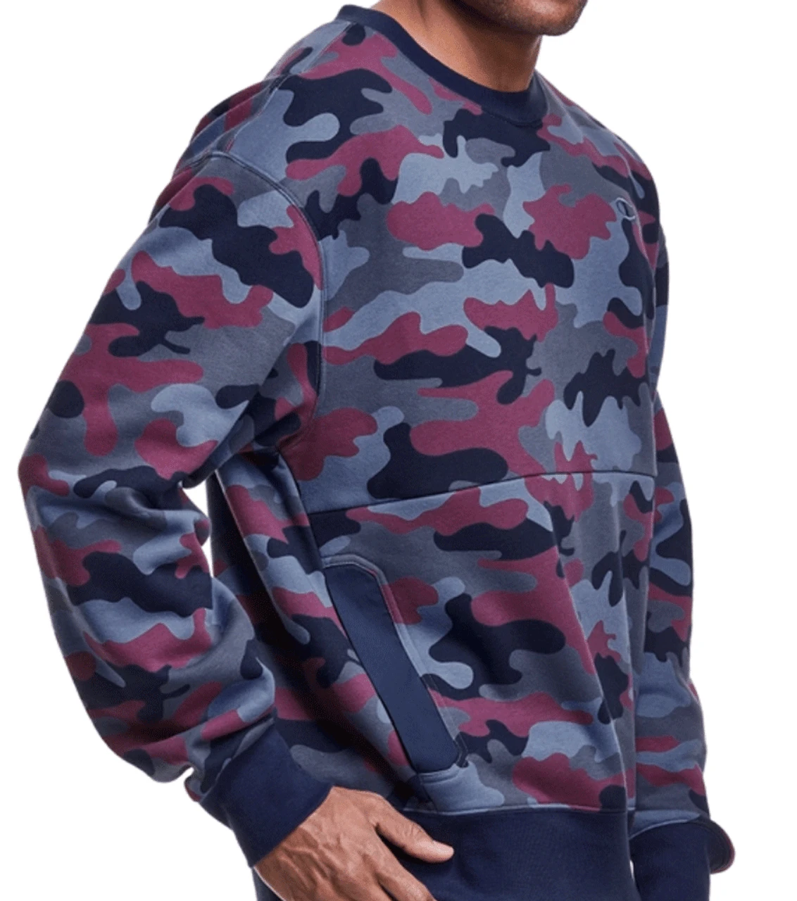 Champion Urban Pursuits Crew Neck Blue Camo Sweatshirt 2X, 3X, 4X 3 Champion Urban Pursuits Crew Neck Blue Camo Sweatshirt 2X, 3X, 4X