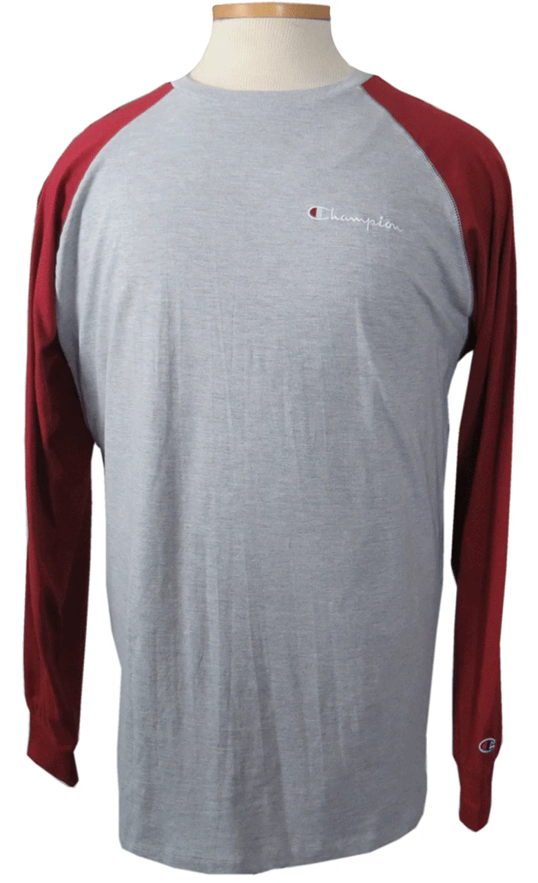 Champion Raglan Long Sleeve Tee Shirt LT, XLT, 2XT, 4X 3 Champion Raglan Long Sleeve Tee Shirt LT, XLT, 2XT, 4X