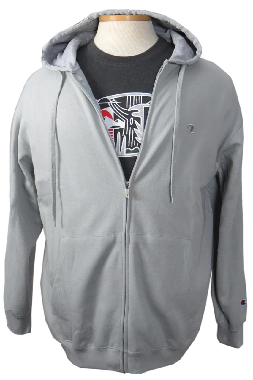 Champion Silver Gray Full Zip Fleece Hoodie XLT, 2X, 2XT, 3X, 3XT, 4X, 4XT, 5X, 6X 2 Champion Silver Gray Full Zip Fleece Hoodie XLT, 2X, 2XT, 3X, 3XT, 4X, 4XT, 5X, 6X
