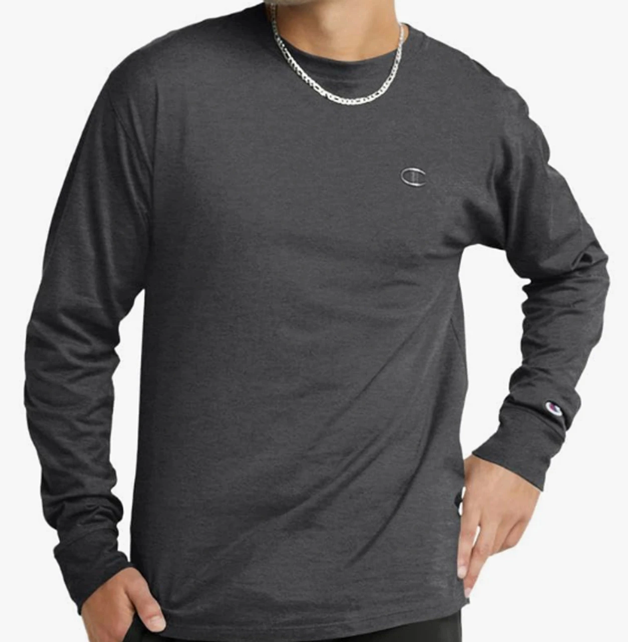 Champion Classic Long Sleeve Tee Shirt 3 Colors 3X, 3XT, 4X, 4XT, 5X, 6X 4 Champion Classic Long Sleeve Tee Shirt 3 Colors 3X, 3XT, 4X, 4XT, 5X, 6X - Image 2