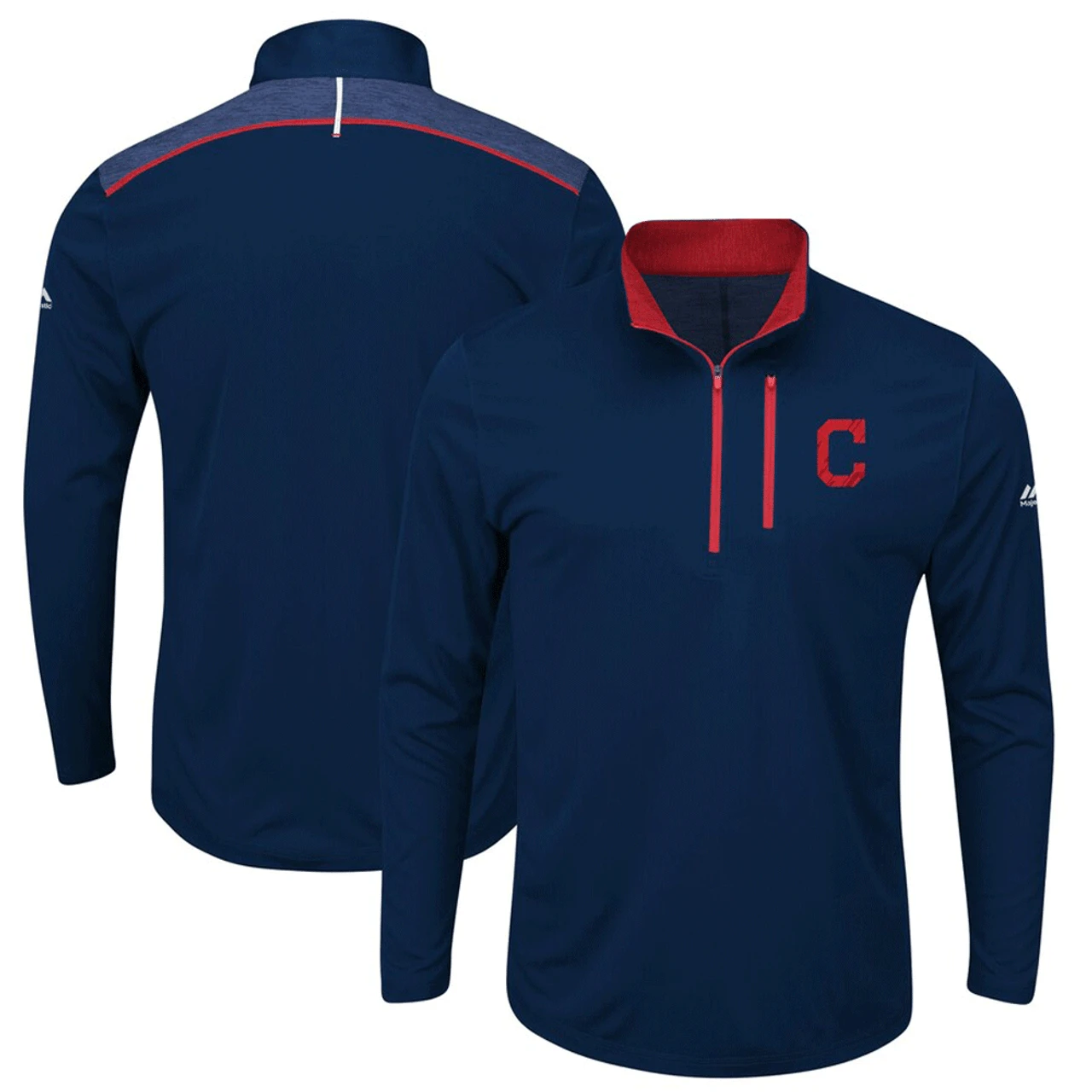 Majestic Cleveland Indians/Guardians Coolbase Quarter Zip XLT, 2X, 2XT, 3X, 3XT, 4X, 4XT, 5X, 6X 3 Majestic Cleveland Indians/Guardians Coolbase Quarter Zip XLT, 2X, 2XT, 3X, 3XT, 4X, 4XT, 5X, 6X