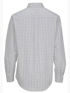 Edwards Poplin Tattersall Print Long Sleeve Sport Shirt 3 Colors 2X, 3X, 4X, 5X, 6X -Fanatics Comlumbia Shop edstattersallkhakiback 94352.1659469314