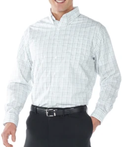 Edwards Poplin Tattersall Print Long Sleeve Sport Shirt 3 Colors 2X, 3X, 4X, 5X, 6X