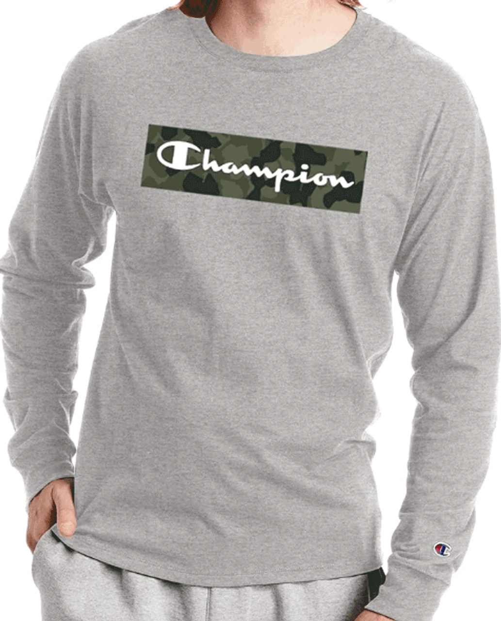 Champion Classic Jersey Long Sleeve Camo & Script Logo Tee Shirt 2 Colors 4XT 3 Champion Classic Jersey Long Sleeve Camo & Script Logo Tee Shirt 2 Colors 4XT