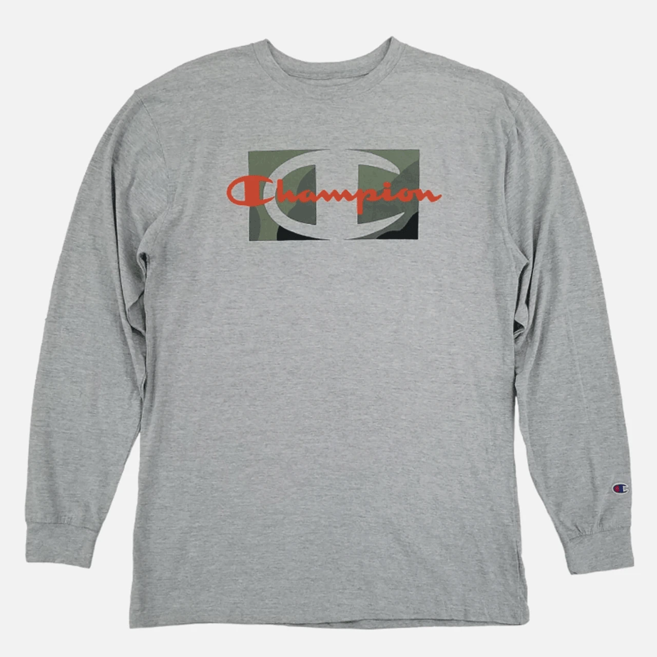 Champion Heather Gray Olive And Orange Logo Tee Shirt 3XT, 4XT 3 Champion Heather Gray Olive And Orange Logo Tee Shirt 3XT, 4XT