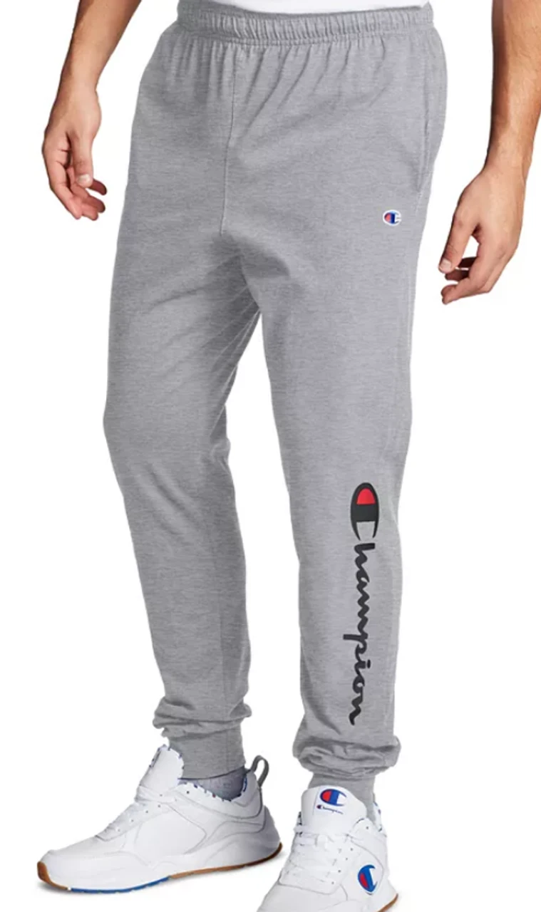 Champion Lightweight Jersey Knit Script Joggers 2 Colors LT, 2X, 4X 4 Champion Lightweight Jersey Knit Script Joggers 2 Colors LT, 2X, 4X - Image 2