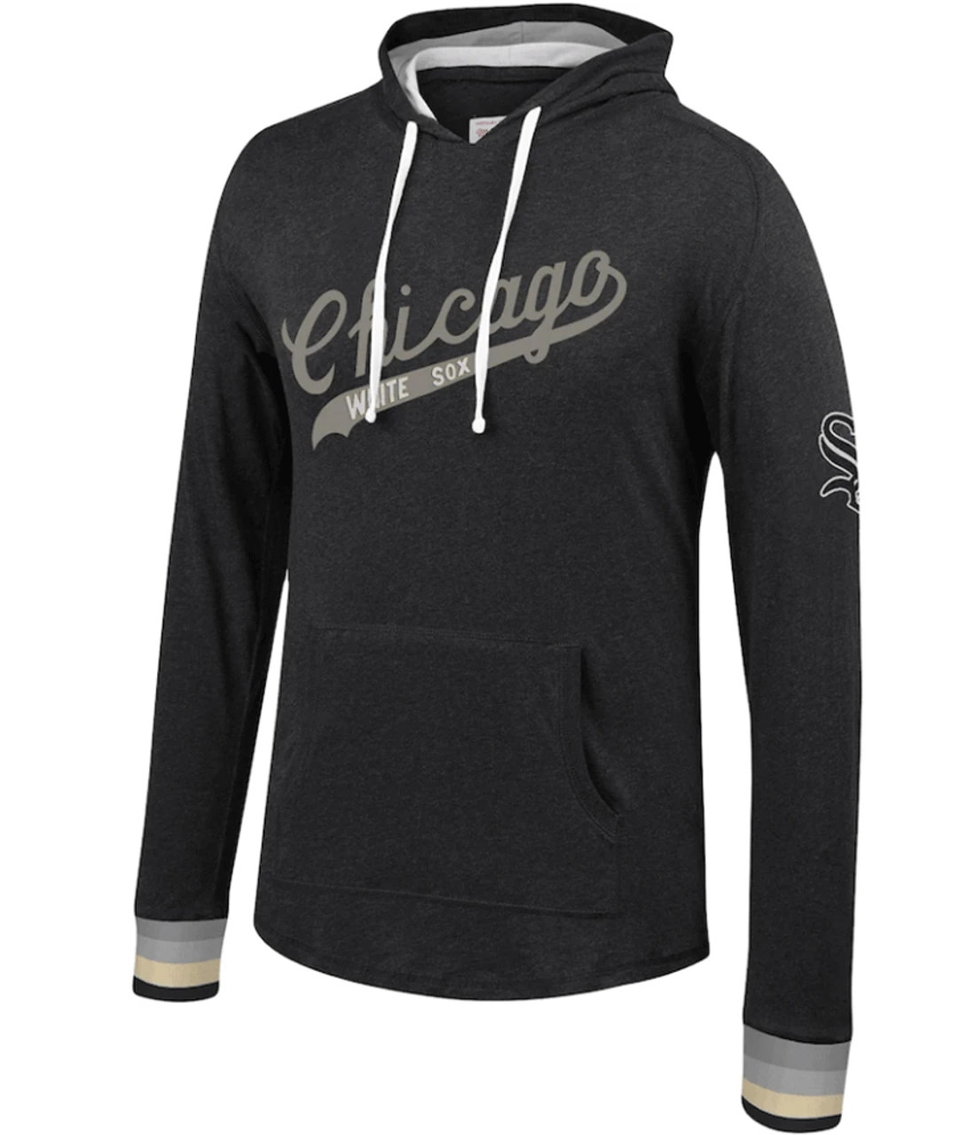 Mitchell & Ness Chicago White Sox Lightweight Pullover Heather Black Hoodie XLT, 2XT, 3XT 4 Mitchell & Ness Chicago White Sox Lightweight Pullover Heather Black Hoodie XLT, 2XT, 3XT - Image 2