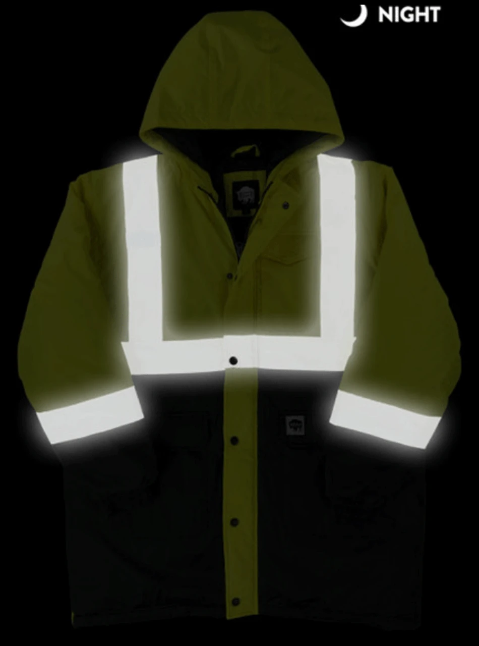 Buffalo Outdoors Workwear Class 2 High Visibility Safety Winter Parka 3XT, 4XT 6 Buffalo Outdoors Workwear Class 2 High Visibility Safety Winter Parka 3XT, 4XT - Image 4