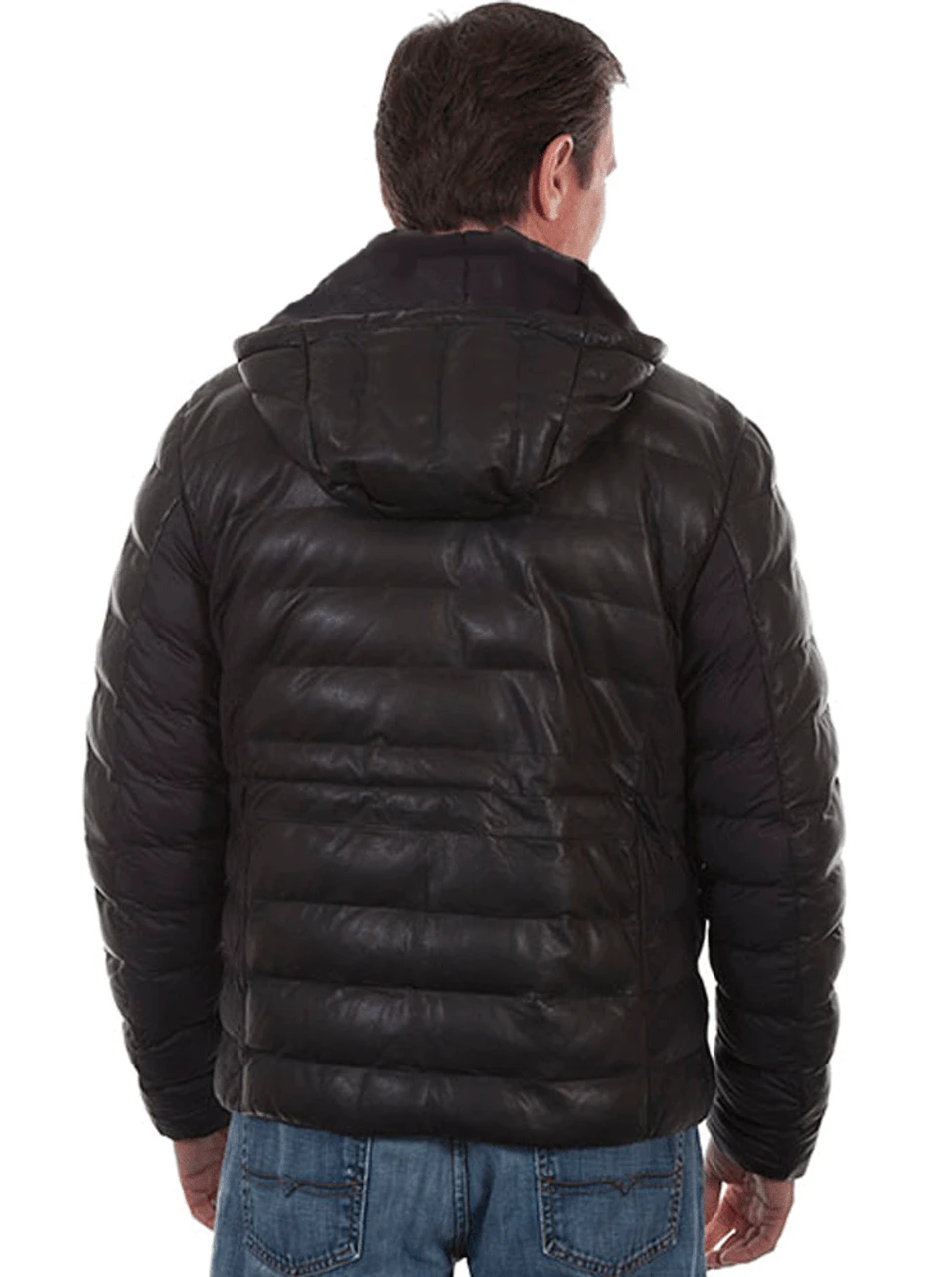 Scully Reversible Hooded Black Leather Jacket LT, XLT, 2X, 2XT, 3X, 4XT, 5X 4 Scully Reversible Hooded Black Leather Jacket LT, XLT, 2X, 2XT, 3X, 4XT, 5X - Image 2