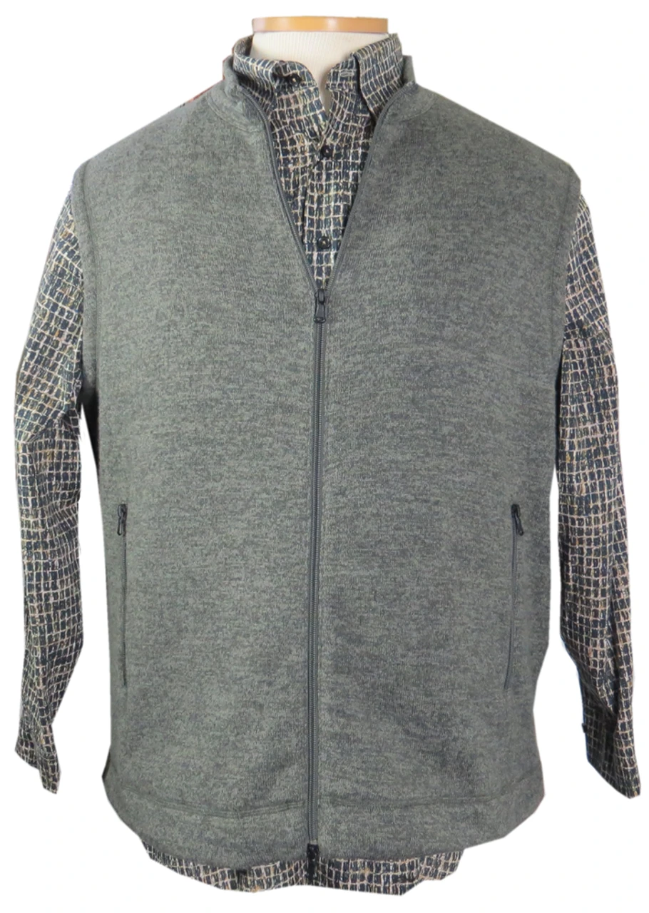 Premium Big & Tall Catalog Label Full Zip Fleece Sweater Vest LT, XLT, 2X, 2XT, 3X, 3XT 5 Premium Big & Tall Catalog Label Full Zip Fleece Sweater Vest LT, XLT, 2X, 2XT, 3X, 3XT - Image 3