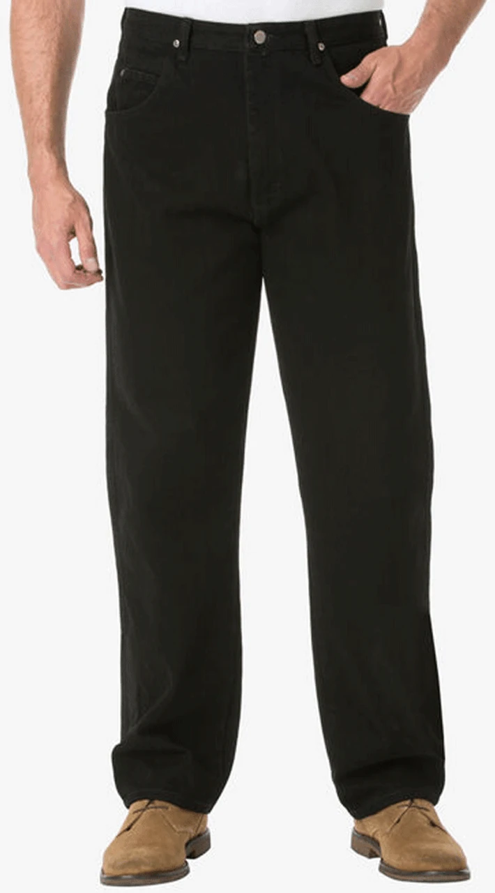 Wrangler Relaxed Fit Classic Black Jeans 36/38, 44/38 3 Wrangler Relaxed Fit Classic Black Jeans 36/38, 44/38